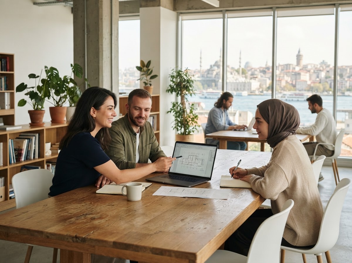 Ulenastor ofis ortamında ekip çalışması